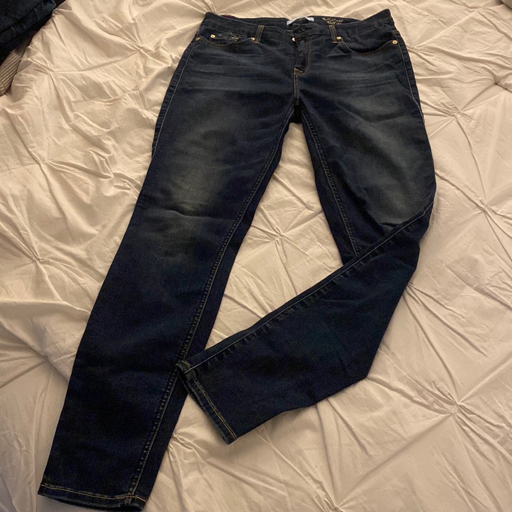 7 for all mankind high rise skinny jeans size 30
